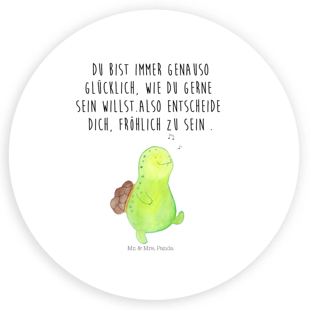 Rund Aufkleber Schildkröte pfeift Sticker, Aufkleber, Etikett, Schildkröte, Schildi, Schildkröten, fröhlich, Glück, Motivation, Lebensfreude, Depression, Trennung, Neuanfang