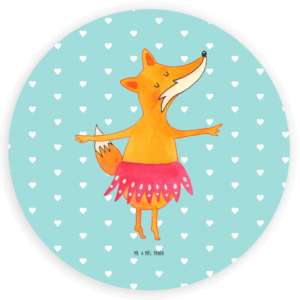 Rund Aufkleber Fuchs Ballerina Sticker, Aufkleber, Etikett, Fuchs, Fuchs Spruch, Füchse, Füchsin, Ballerina, Ballett, Tänzerin, Tanzen, Party, Einladung, Geburtstag