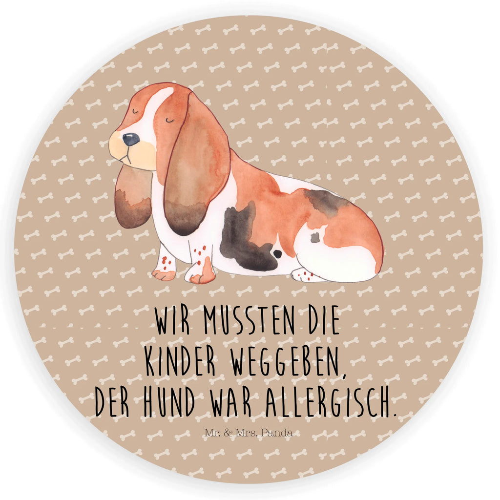 Rund Aufkleber Hund Basset Hound Sticker, Aufkleber, Etikett, Hund, Hundemotiv, Haustier, Hunderasse, Tierliebhaber, Hundebesitzer, Sprüche, Basset Hound, Basset, Hundeliebe, kinderlos