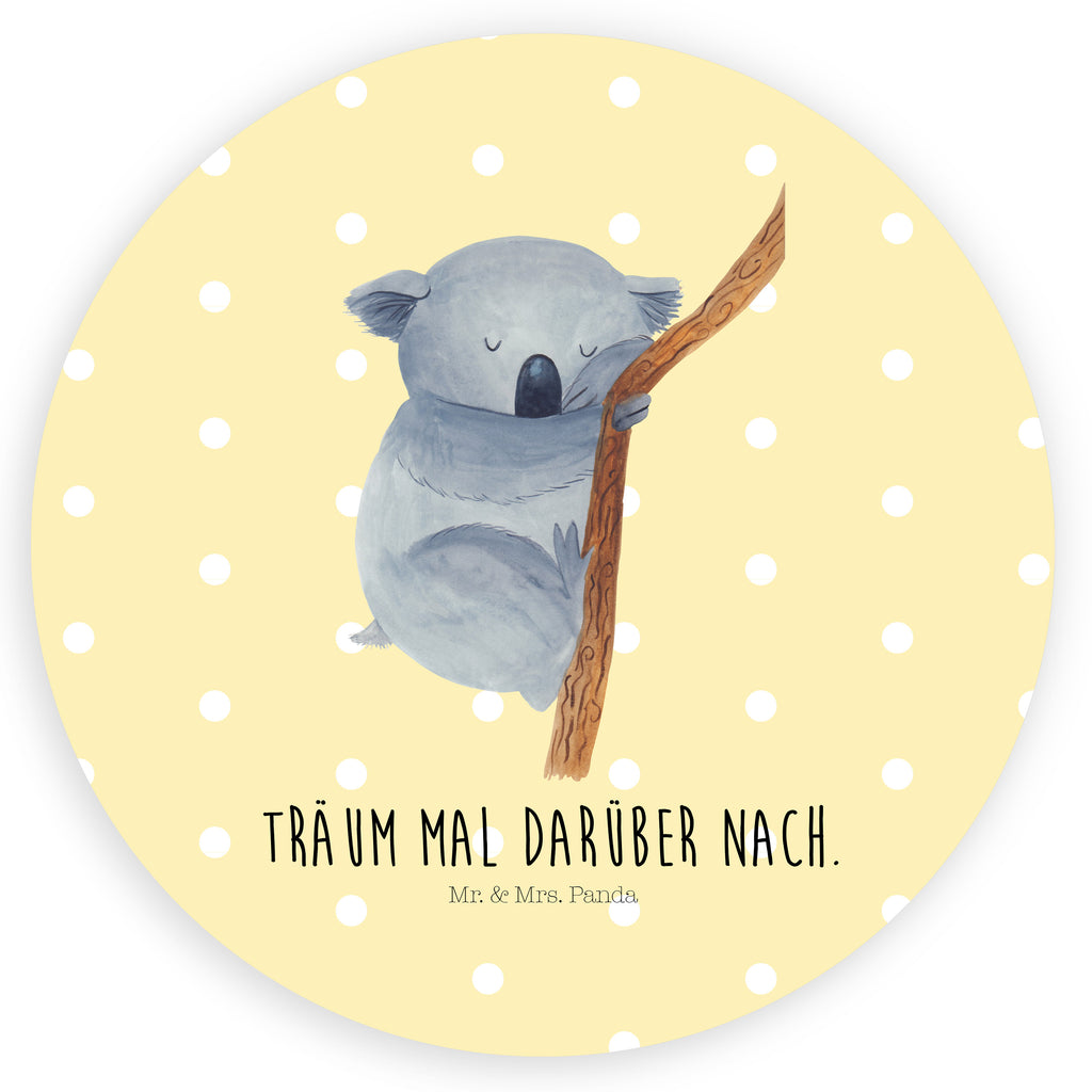 Rund Aufkleber Koalabär Sticker, Aufkleber, Etikett, Tiermotive, Gute Laune, lustige Sprüche, Tiere, Koala, träumen, Traum, schlafen, Schlafzimmer, Traumland, Bär, Koalabär