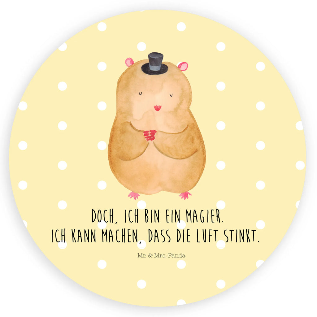 Rund Aufkleber Hamster mit Hut Sticker, Aufkleber, Etikett, Tiermotive, Gute Laune, lustige Sprüche, Tiere, Hamster, Hut, Magier, Zylinder, Zwerghamster, Zauberer