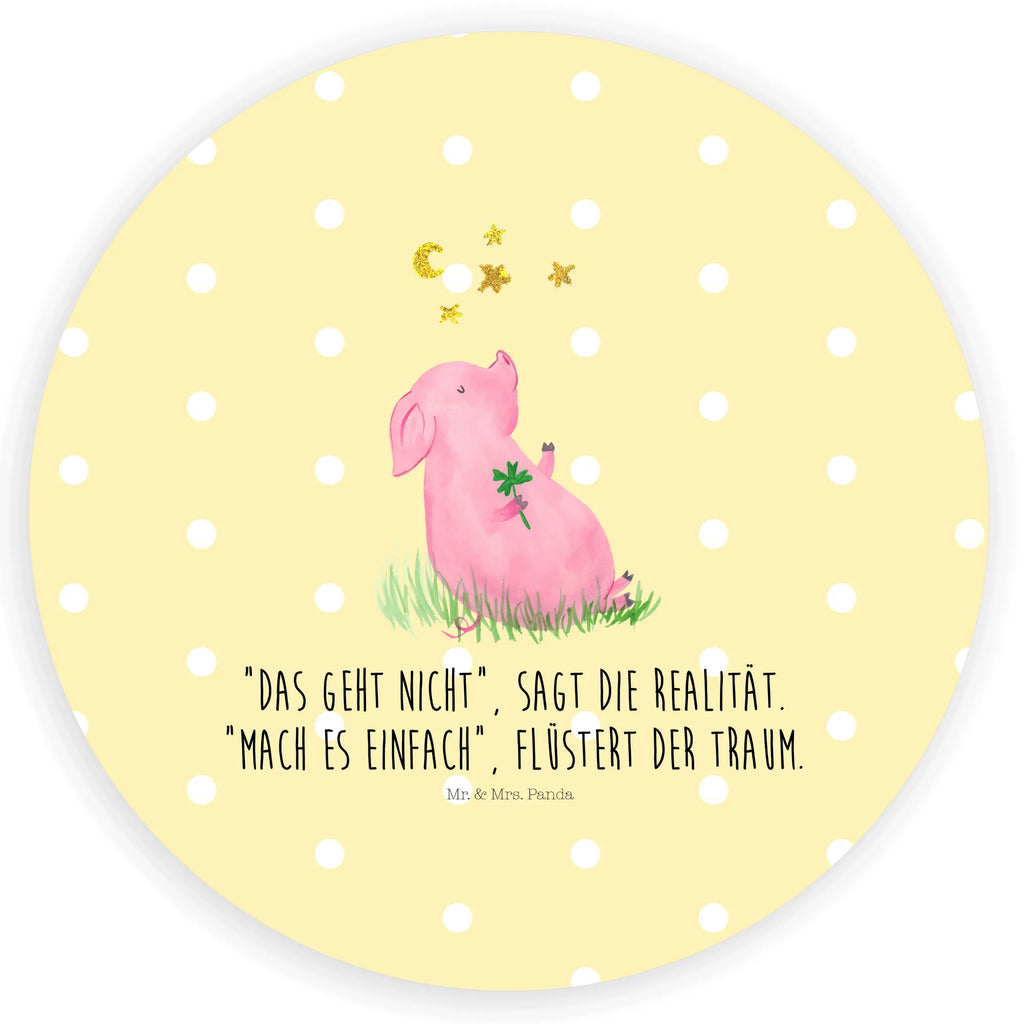 Rund Aufkleber Glücksschwein Sticker, Aufkleber, Etikett, Tiermotive, Gute Laune, lustige Sprüche, Tiere, Glücksschwein. Glück, Schwein, Schweinchen, Sterne, Sernchen, Ziele, Träume, Motivation, Glücksbringer