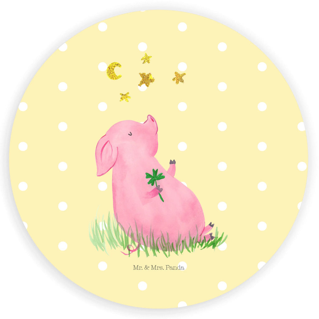 Rund Aufkleber Glücksschwein Sticker, Aufkleber, Etikett, Tiermotive, Gute Laune, lustige Sprüche, Tiere, Glücksschwein. Glück, Schwein, Schweinchen, Sterne, Sernchen, Ziele, Träume, Motivation, Glücksbringer