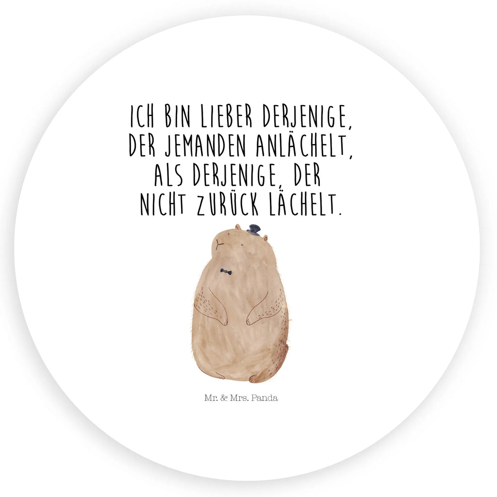 Rund Aufkleber Murmeltier Sticker, Aufkleber, Etikett, Tiermotive, Gute Laune, lustige Sprüche, Tiere, Murmeltier, Knigge, Fröhlichkeit, Freundlichkeit, Respekt, Anstand