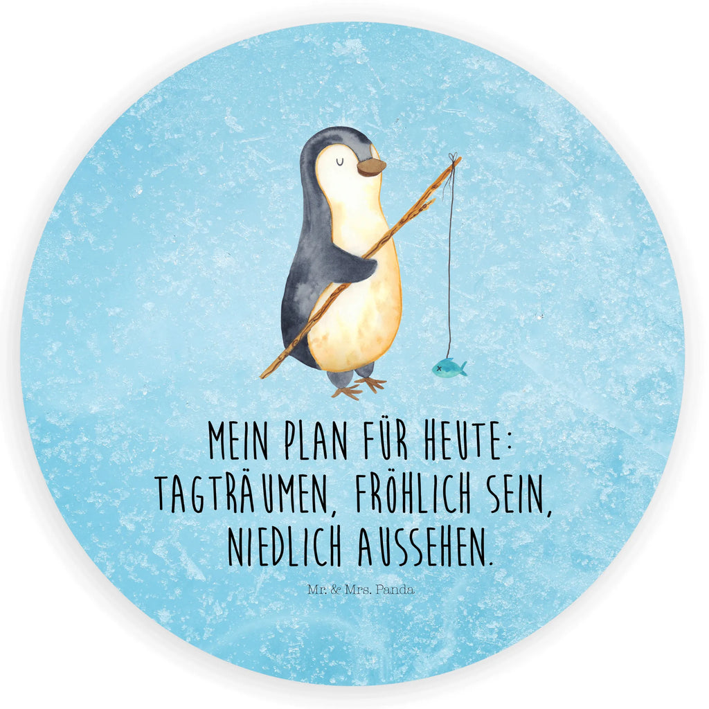 Rund Aufkleber Pinguin Angler Sticker, Aufkleber, Etikett, Pinguin, Pinguine, Angeln, Angler, Tagträume, Hobby, Plan, Planer, Tagesplan, Neustart, Motivation, Geschenk, Freundinnen, Geschenkidee, Urlaub, Wochenende