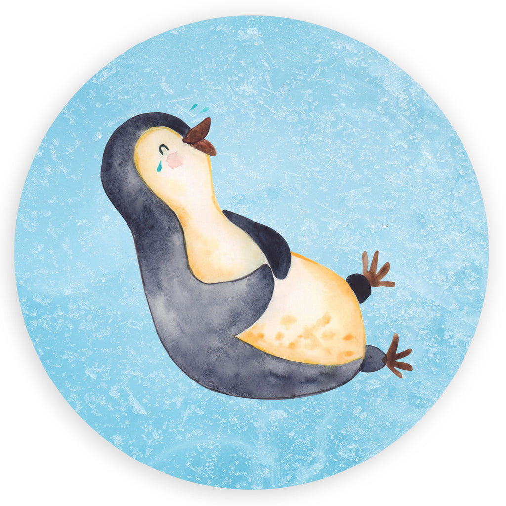 Rund Aufkleber Pinguin lachend Sticker, Aufkleber, Etikett, Pinguin, Pinguine, lustiger Spruch, Optimismus, Fröhlich, Lachen, Humor, Fröhlichkeit