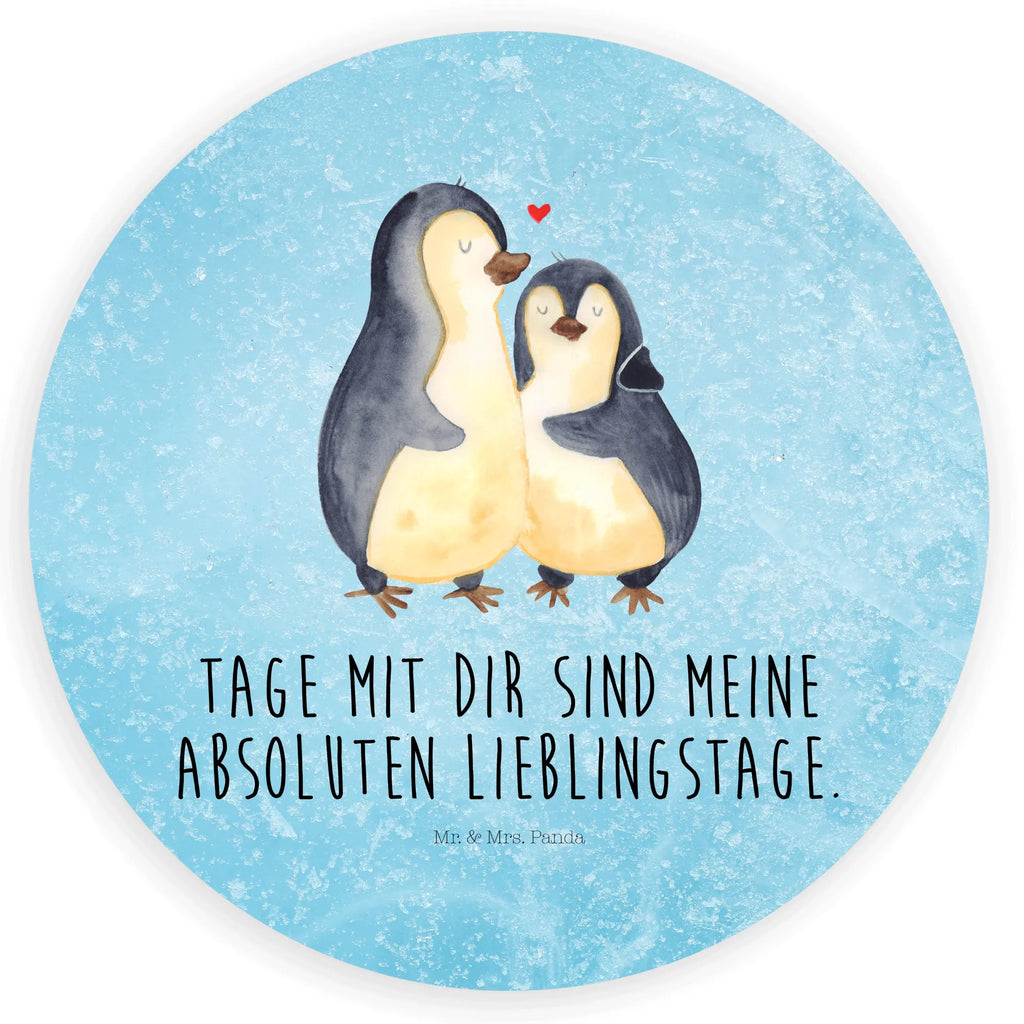 Rund Aufkleber Pinguin umarmend Sticker, Aufkleber, Etikett, Pinguin, Liebe, Liebespaar, Liebesbeweis, Liebesgeschenk, Verlobung, Jahrestag, Hochzeitstag, Hochzeit, Hochzeitsgeschenk