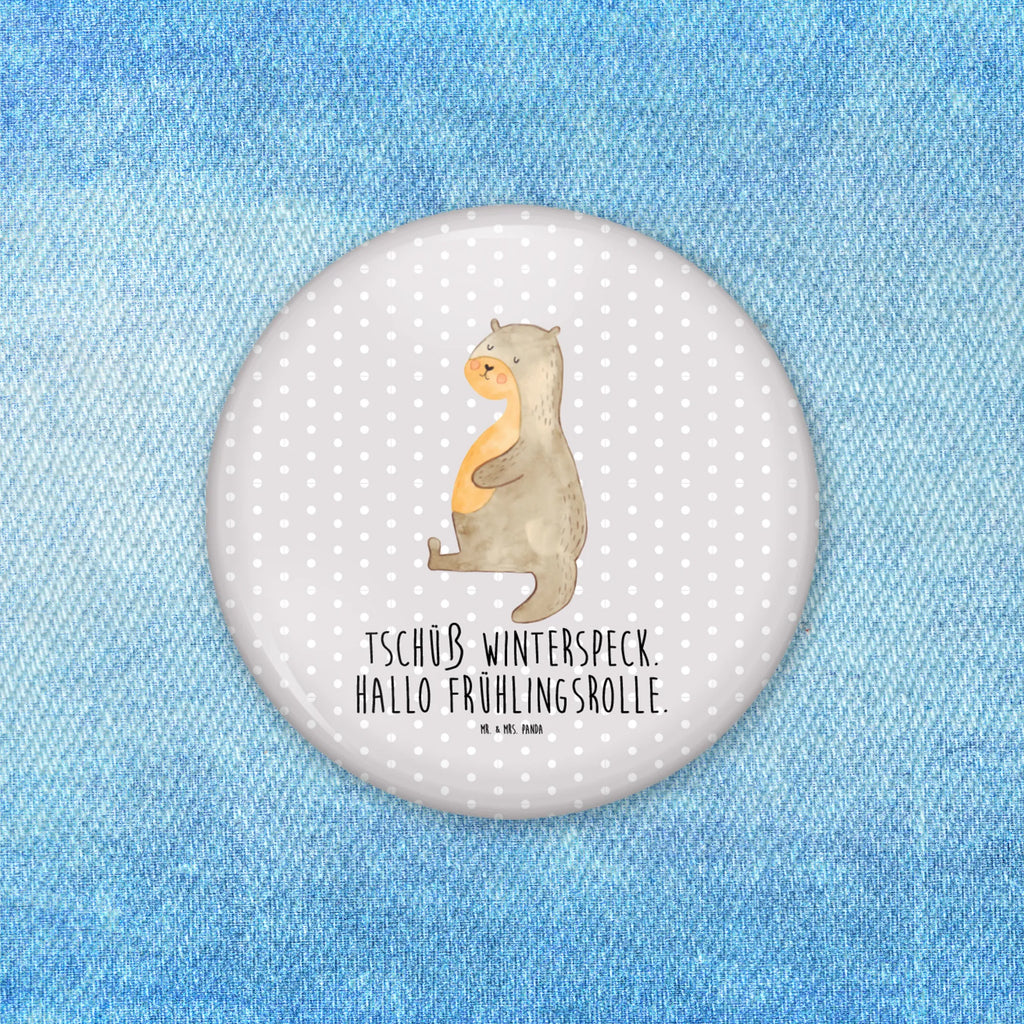 Button Otter Bauch 50mm Button, Button, Pin, Anstecknadel, Otter, Fischotter, Seeotter, Otter Seeotter See Otter