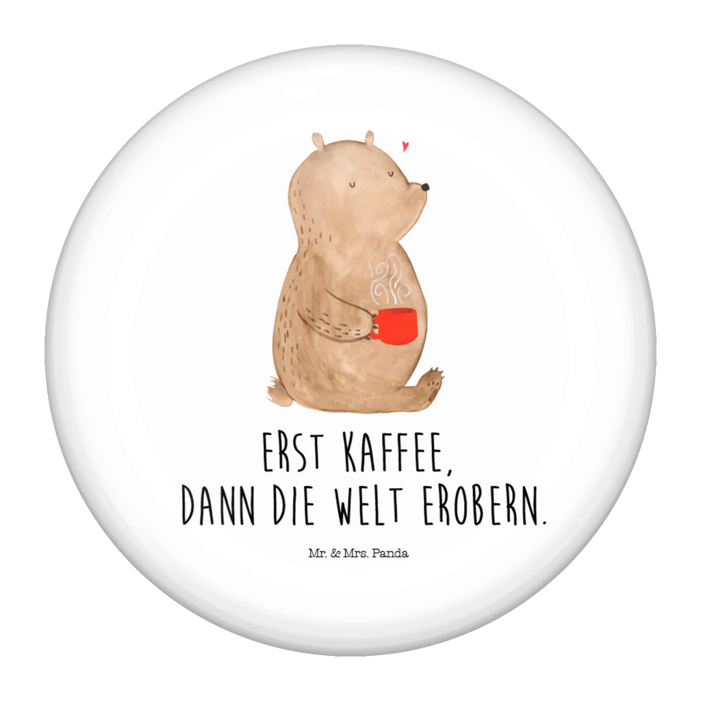 Button Bär Kaffee 50mm Button, Button, Pin, Anstecknadel, Bär, Teddy, Teddybär, Kaffee, Coffee, Bären, guten Morgen, Morgenroutine, Welt erobern, Welt retten, Motivation