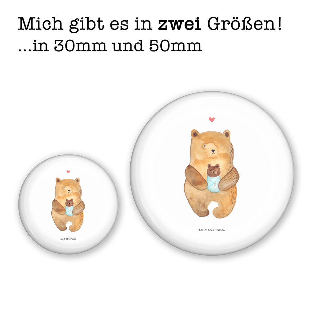 Button Bär mit Baby 50mm Button, Button, Pin, Anstecknadel, Bär, Teddy, Teddybär, Eltern, Mutter, Baby, Taufe, Geburt, Nichte, Neffe, Enkel, Enkelin, Täufling, Geburtstag, Glückwunsch