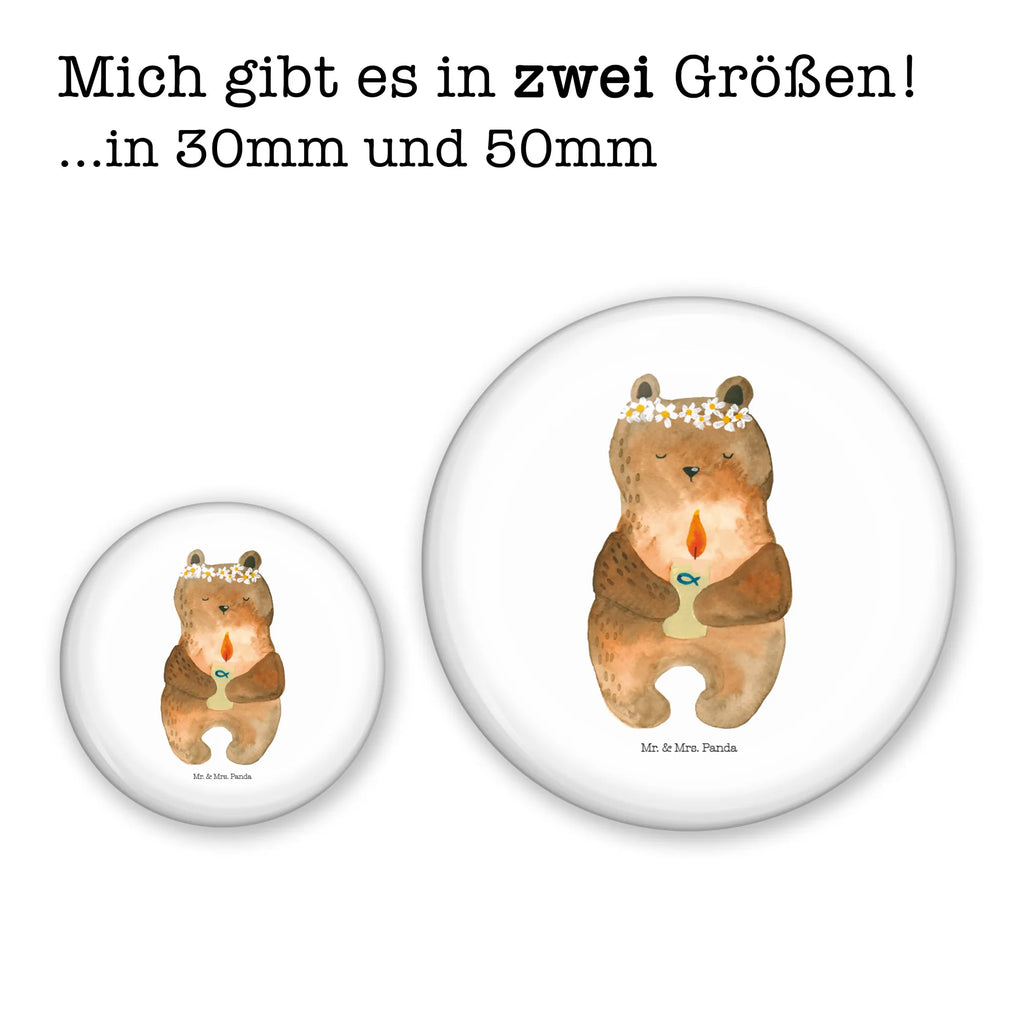 Button Kommunion-Bär 50mm Button, Button, Pin, Anstecknadel, Bär, Teddy, Teddybär, Kommunion, Gottes Segen, Taufkerze, katholisch