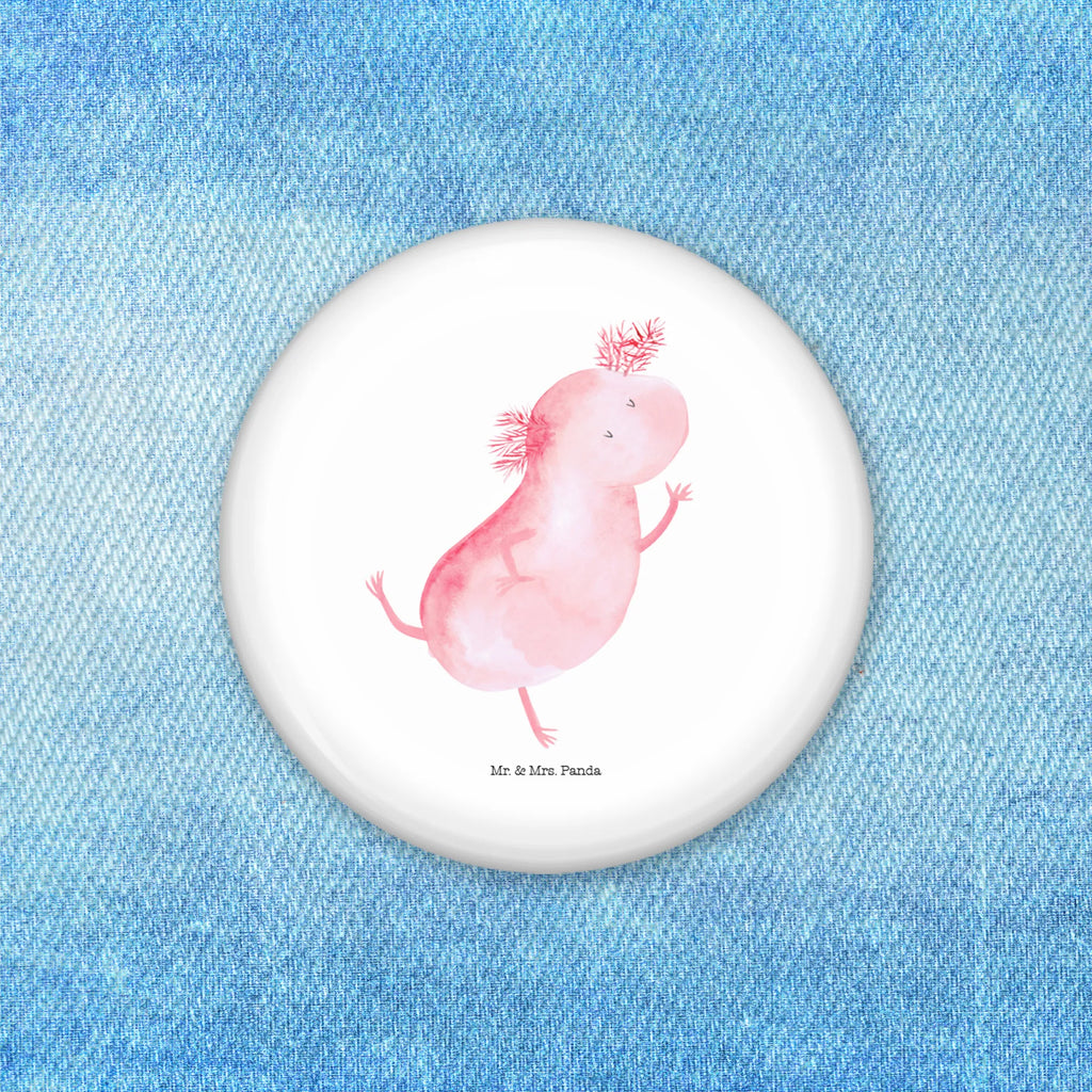 Button Axolotl tanzt 50mm Button, Button, Pin, Anstecknadel, Axolotl, Molch, Axolot, Schwanzlurch, Lurch, Lurche, Dachschaden, Sterne, verrückt, Freundin, beste Freundin