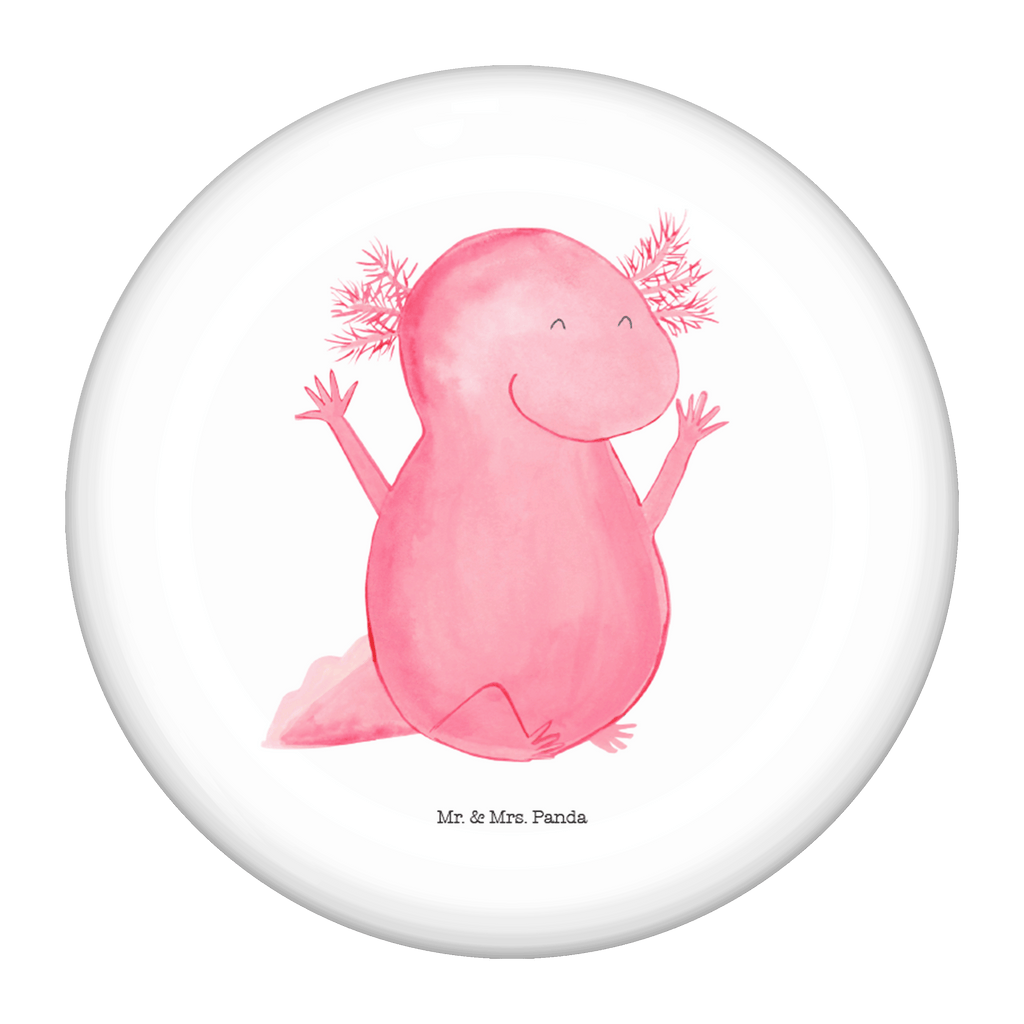 Button Axolotl Hurra 50mm Button, Button, Pin, Anstecknadel, Axolotl, Molch, Axolot, Schwanzlurch, Lurch, Lurche, fröhlich, Spaß, Freude, Motivation, Zufriedenheit