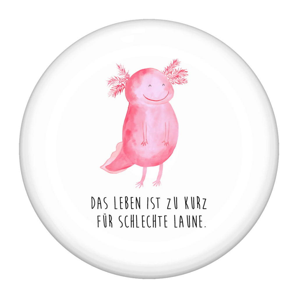 Button Axolotl glücklich 50mm Button, Button, Pin, Anstecknadel, Axolotl, Molch, Axolot, Schwanzlurch, Lurch, Lurche, Motivation, gute Laune