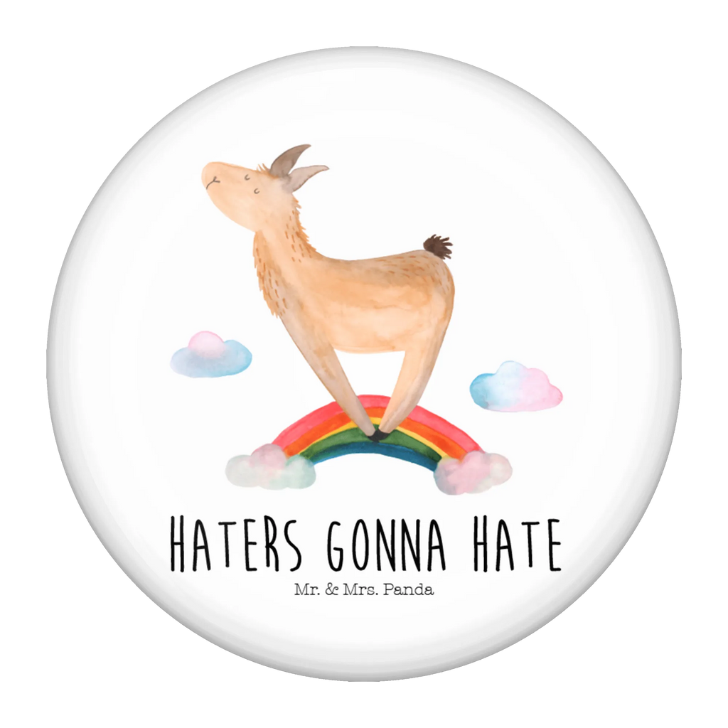 Button Lama Regenbogen 50mm Button, Button, Pin, Anstecknadel, Lama, Alpaka, Lamas, Regenbogen, Haters gonna hate, Haters, Selbstständig, Außenseiter, Schule, Abi, Hobby, Wolkenland, Freiheit