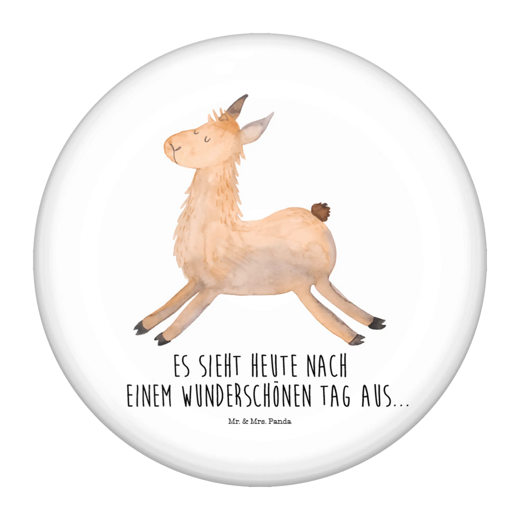 Button Lama springend 50mm Button, Button, Pin, Anstecknadel, Lama, Alpaka, Lamas, Lieblingstag, Happy day, fröhlich, Glück, Freundin, Liebeskummer, Neustart, guten Morgen, Start, Prüfung, Abitur