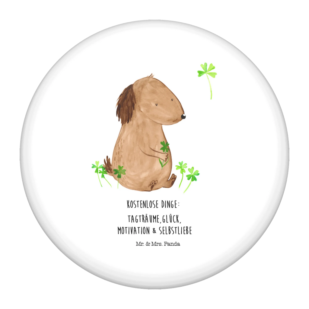 Button Hund Kleeblatt 50mm Button, Button, Pin, Anstecknadel, Hund, Hundemotiv, Haustier, Hunderasse, Tierliebhaber, Hundebesitzer, Sprüche, Kleeblatt, Glück, Tagträume, Motivation, Neuanfang, Geschenk, Glücksbringer, Selbstliebe, Achtsamkeit