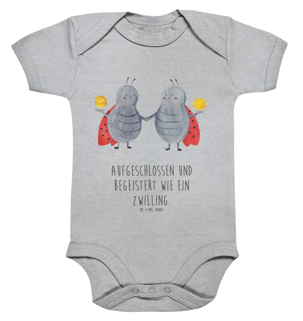 Organic Baby Body Sternzeichen Zwilling Babykleidung, Babystrampler, Strampler, Wickelbody, Baby Erstausstattung, Junge, Mädchen, Tierkreiszeichen, Sternzeichen, Horoskop, Astrologie, Aszendent, Zwillinge, Zwilling Geschenk, Zwilling Sternzeichen, Geburtstag Mai, Geschenk Mai, Geschenk Juni, Marienkäfer, Glückskäfer, Zwillingsbruder, Zwillingsschwester