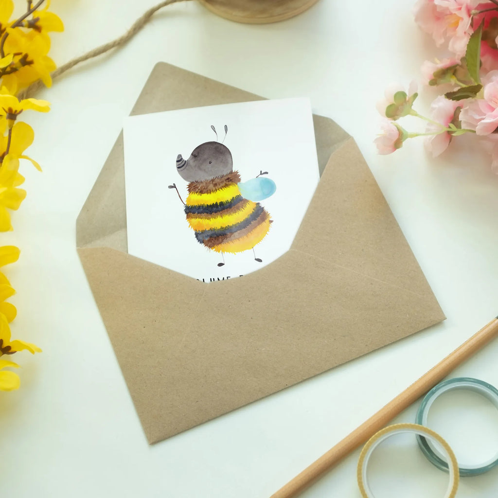 Grußkarte Hummel flauschig Grußkarte, Klappkarte, Einladungskarte, Glückwunschkarte, Hochzeitskarte, Geburtstagskarte, Karte, Ansichtskarten, Tiermotive, Gute Laune, lustige Sprüche, Tiere, Hummel, Flauschig, Biene, Blume, Natur