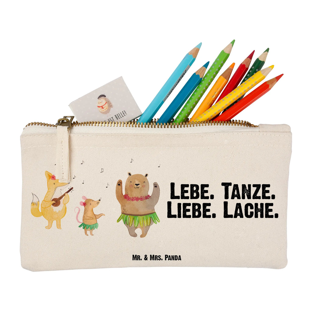 Schminktasche Waldtiere Aloha Schminktasche, Kosmetiktasche, Kosmetikbeutel, Stiftemäppchen, Etui, Federmappe, Makeup, XXL, Schminketui, Kosmetiketui, Schlamperetui, Tiermotive, Gute Laune, lustige Sprüche, Tiere, Wald, Waldtiere, Musik, Aloha, Bär, Hase, Igel, Tanzen, Leben, Lachen