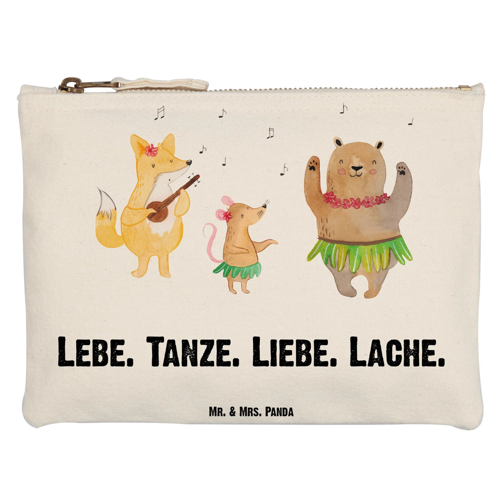 Schminktasche Waldtiere Aloha Schminktasche, Kosmetiktasche, Kosmetikbeutel, Stiftemäppchen, Etui, Federmappe, Makeup, XXL, Schminketui, Kosmetiketui, Schlamperetui, Tiermotive, Gute Laune, lustige Sprüche, Tiere, Wald, Waldtiere, Musik, Aloha, Bär, Hase, Igel, Tanzen, Leben, Lachen