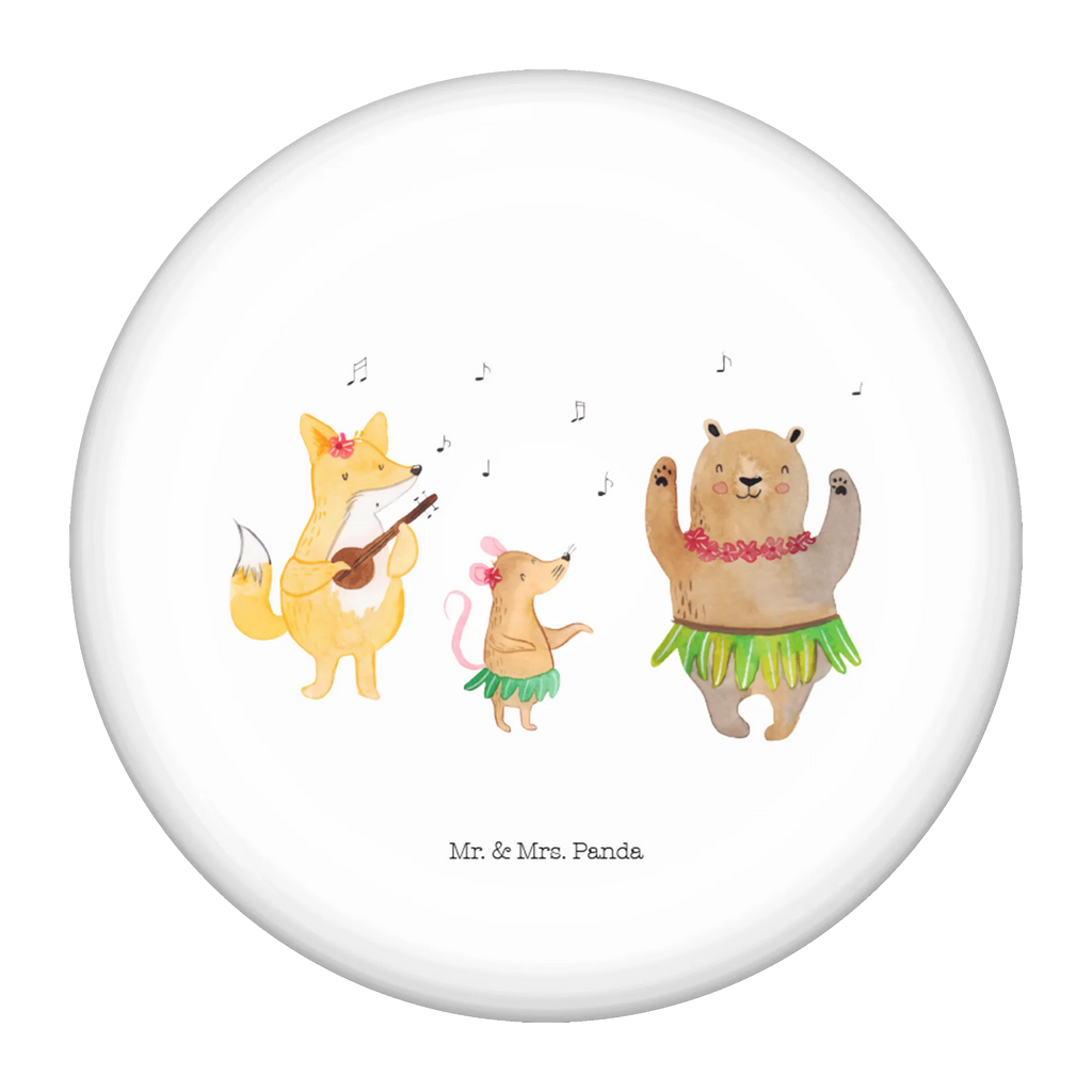 Button Waldtiere Aloha 50mm Button, Button, Pin, Anstecknadel, Tiermotive, Gute Laune, lustige Sprüche, Tiere, Wald, Waldtiere, Musik, Aloha, Bär, Hase, Igel, Tanzen, Leben, Lachen