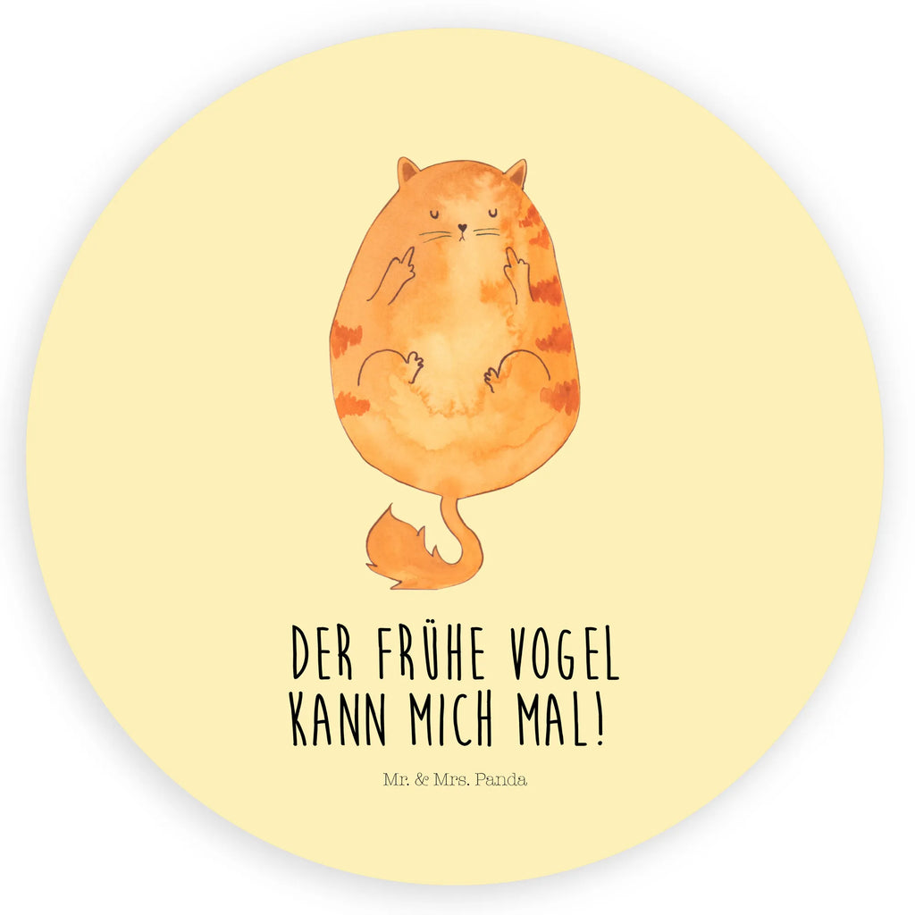 Rund Aufkleber Katze Frühaufsteher Sticker, Aufkleber, Etikett, Katze, Katzenmotiv, Katzenfan, Katzendeko, Katzenfreund, Katzenliebhaber, Katzenprodukte, Katzenartikel, Katzenaccessoires, Katzensouvenirs, Katzenliebhaberprodukte, Katzenmotive, Der frühe Vogel kann mich mal, Morgenmuffel, Frühaufsteher, Kaffee, Katzen, Kater, Mietze