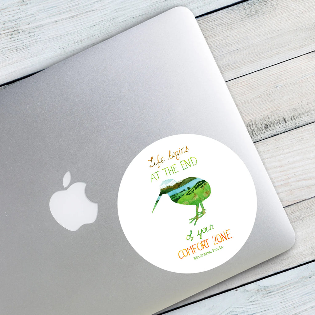 Rund Aufkleber Kiwi Neuseeland Sticker, Aufkleber, Etikett, Kinder, rund, Blumen Deko, Frühlings Deko, Sommer Deko, Dekoration, positive Botschaft, Naturliebhaber, Outdoor, Natur, Abenteuer, Neuseeland, New Zealand, Kiwi, Kiwivogel, Komfortzone, Life begins, Motivation, Leben