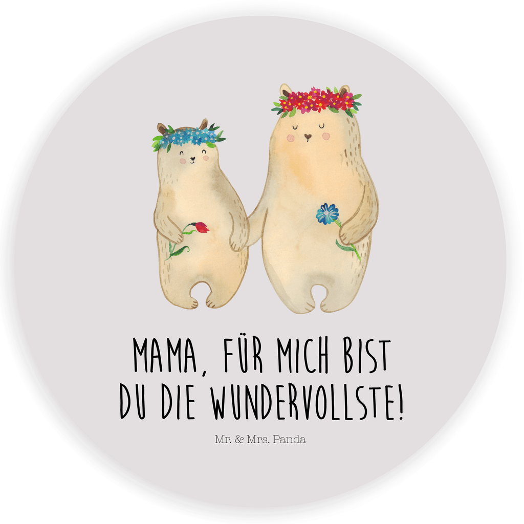 Rund Aufkleber Bären mit Blumenkranz Sticker, Aufkleber, Etikett, Familie, Vatertag, Muttertag, Bruder, Schwester, Mama, Papa, Oma, Opa, Bär, Bären, Mutter, Mutti, Mami, Lieblingsmensch, Lieblingsmama, beste Mutter, weltbeste Mama, Geschenk Mama. Muttertag, Tochter, Kind, Kinder, Töchter, Family, Vorbild