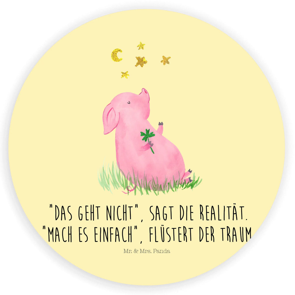 Rund Aufkleber Glücksschwein Sticker, Aufkleber, Etikett, Tiermotive, Gute Laune, lustige Sprüche, Tiere, Glücksschwein. Glück, Schwein, Schweinchen, Sterne, Sernchen, Ziele, Träume, Motivation, Glücksbringer