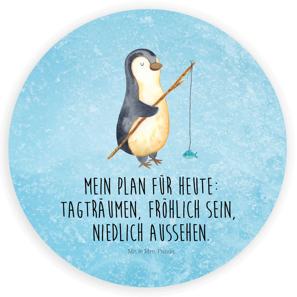 Rund Aufkleber Pinguin Angler Sticker, Aufkleber, Etikett, Pinguin, Pinguine, Angeln, Angler, Tagträume, Hobby, Plan, Planer, Tagesplan, Neustart, Motivation, Geschenk, Freundinnen, Geschenkidee, Urlaub, Wochenende