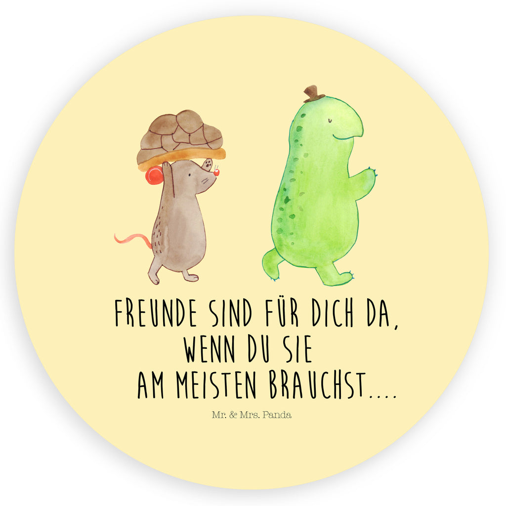 Rund Aufkleber Schildkröte & Maus Sticker, Aufkleber, Etikett, Schildkröte, Maus, Freunde, Freundinnen, beste Freunde, beste Freundinnen