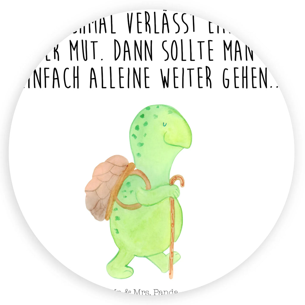 Rund Aufkleber Schildkröte Wanderer Sticker, Aufkleber, Etikett, Schildkröte, Schildkröten, Motivation, Motivationsspruch, Motivationssprüche, Neuanfang