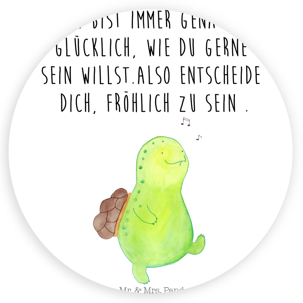 Rund Aufkleber Schildkröte pfeift Sticker, Aufkleber, Etikett, Schildkröte, Schildi, Schildkröten, fröhlich, Glück, Motivation, Lebensfreude, Depression, Trennung, Neuanfang