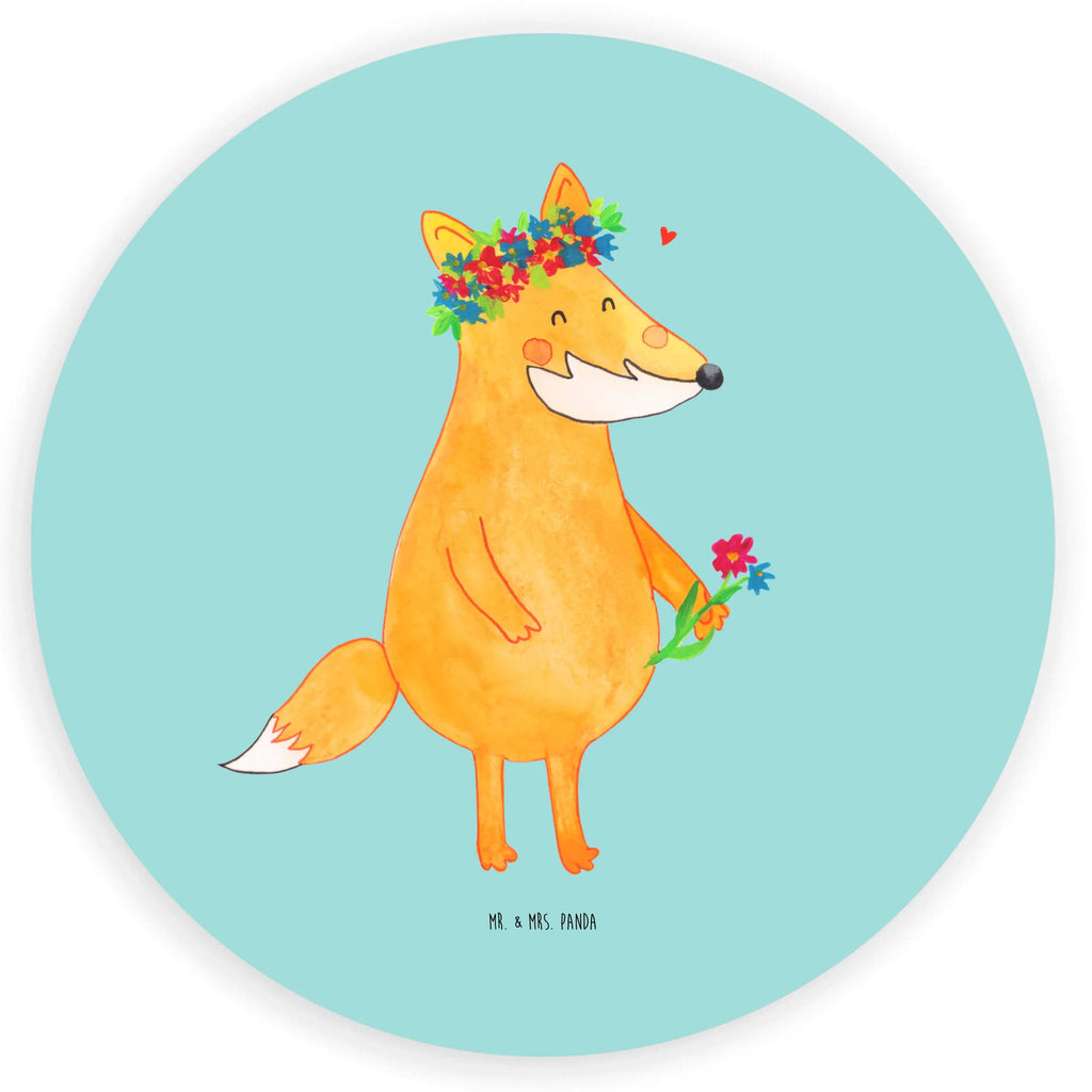 Rund Aufkleber Fuchs Blumenliebe Sticker, Aufkleber, Etikett, Fuchs, Füchse, Fox, Liebe, Freundin, Fuchsmädchen, Blumenmädchen, Freundinnen, Liebesbeweis, Blume, Blumen, Motivation, Freude, ich, mich, Selbstliebe