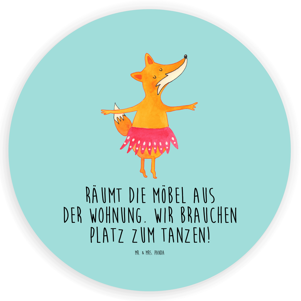 Rund Aufkleber Fuchs Ballerina Sticker, Aufkleber, Etikett, Fuchs, Fuchs Spruch, Füchse, Füchsin, Ballerina, Ballett, Tänzerin, Tanzen, Party, Einladung, Geburtstag