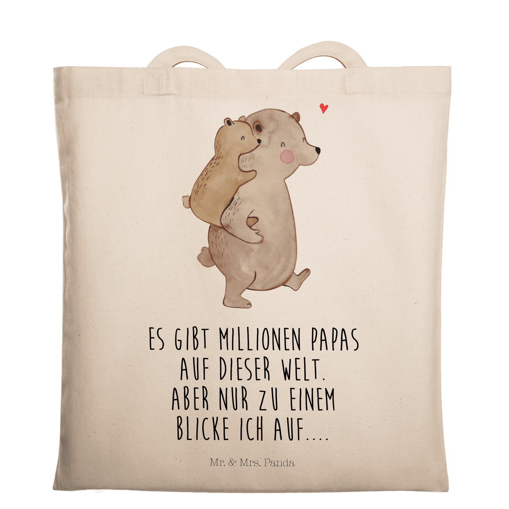 Tragetasche Papa Bär Beuteltasche, Beutel, Einkaufstasche, Jutebeutel, Stoffbeutel, Tasche, Shopper, Umhängetasche, Strandtasche, Schultertasche, Stofftasche, Tragetasche, Badetasche, Jutetasche, Einkaufstüte, Laptoptasche, Familie, Vatertag, Muttertag, Bruder, Schwester, Mama, Papa, Oma, Opa, Geschenk, Vater, Papi, Vati, Onkel, Geburtstag