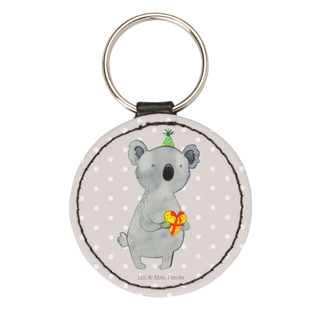 Rund Schlüsselanhänger Koala Geschenk Schlüsselanhänger, Anhänger, Taschenanhänger, Glücksbringer, Schutzengel, Koala, Koalabär, Geschenk, Geburtstag, Party