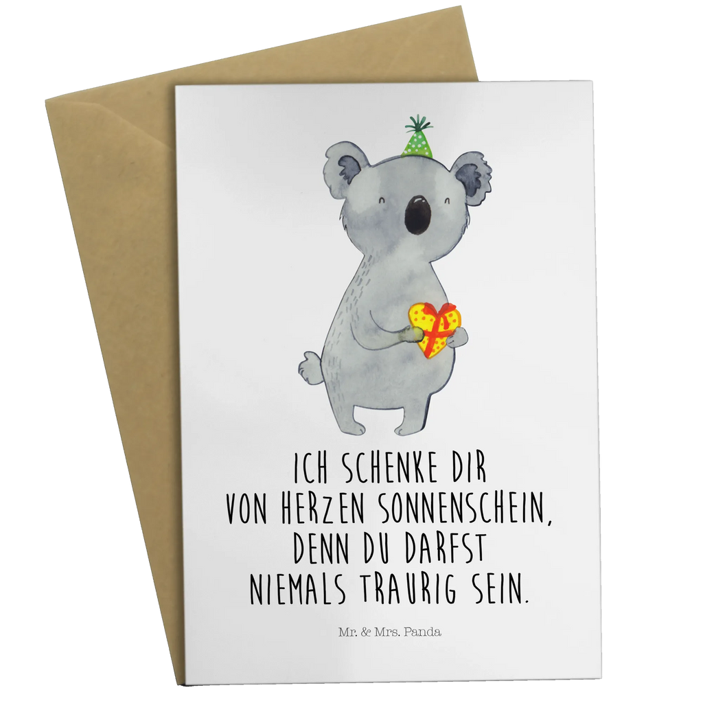 Grußkarte Koala Geschenk Grußkarte, Klappkarte, Einladungskarte, Glückwunschkarte, Hochzeitskarte, Geburtstagskarte, Karte, Ansichtskarten, Koala, Koalabär, Geschenk, Geburtstag, Party