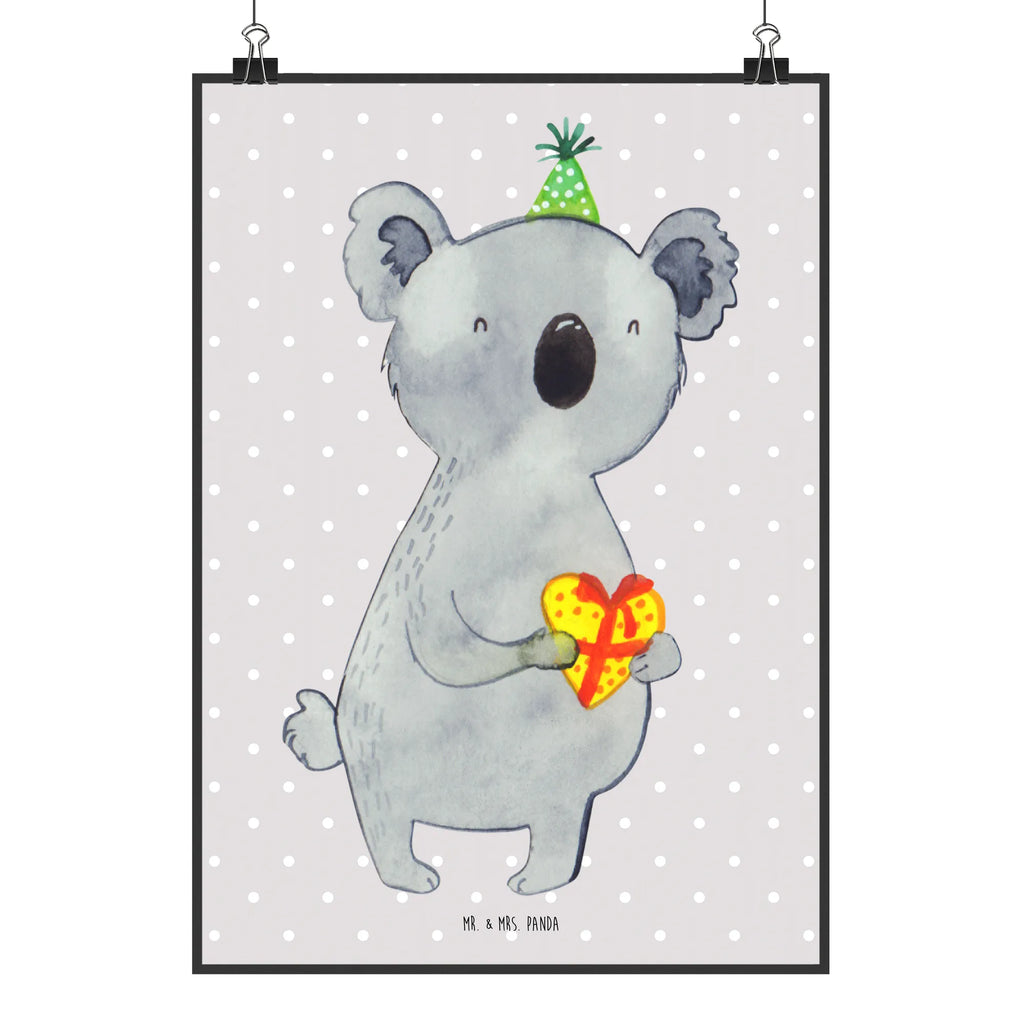 Poster Koala Geschenk Poster, Wandposter, Bild, Wanddeko, Küchenposter, Kinderposter, Wanddeko Bild, Raumdekoration, Wanddekoration, Handgemaltes Poster, Mr. & Mrs. Panda Poster, Designposter, Kunstdruck, Posterdruck, Koala, Koalabär, Geschenk, Geburtstag, Party