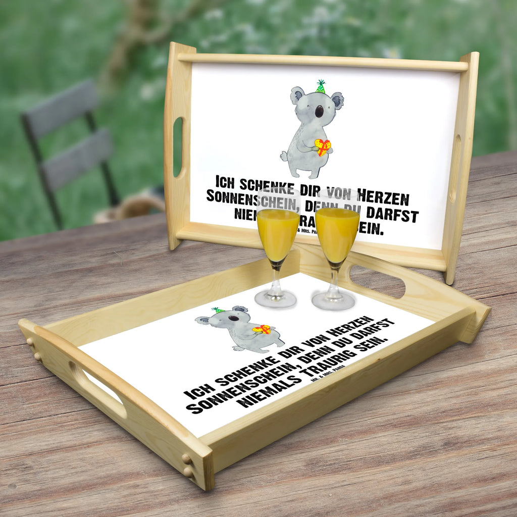 Serviertablett Koala Geschenk Serviertablett, Tablett, Holztablett, Küchentablett, Dekotablett, Frühstückstablett, Koala, Koalabär, Geschenk, Geburtstag, Party