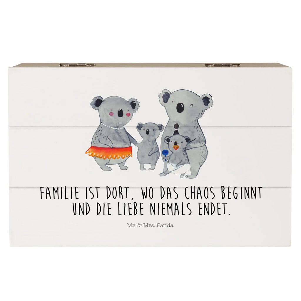 Holzkiste Koala Familie Holzkiste, Kiste, Schatzkiste, Truhe, Schatulle, XXL, Erinnerungsbox, Erinnerungskiste, Dekokiste, Aufbewahrungsbox, Geschenkbox, Geschenkdose, Familie, Vatertag, Muttertag, Bruder, Schwester, Mama, Papa, Oma, Opa, Koala, Koalas, Family, Kinder, Geschwister, Familienleben