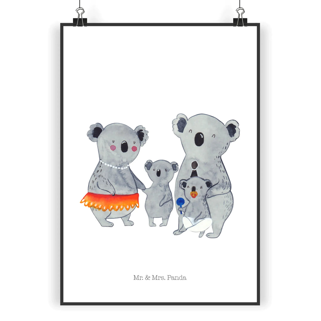 Poster Koala Familie Poster, Wandposter, Bild, Wanddeko, Küchenposter, Kinderposter, Wanddeko Bild, Raumdekoration, Wanddekoration, Handgemaltes Poster, Mr. & Mrs. Panda Poster, Designposter, Kunstdruck, Posterdruck, Familie, Vatertag, Muttertag, Bruder, Schwester, Mama, Papa, Oma, Opa, Koala, Koalas, Family, Kinder, Geschwister, Familienleben