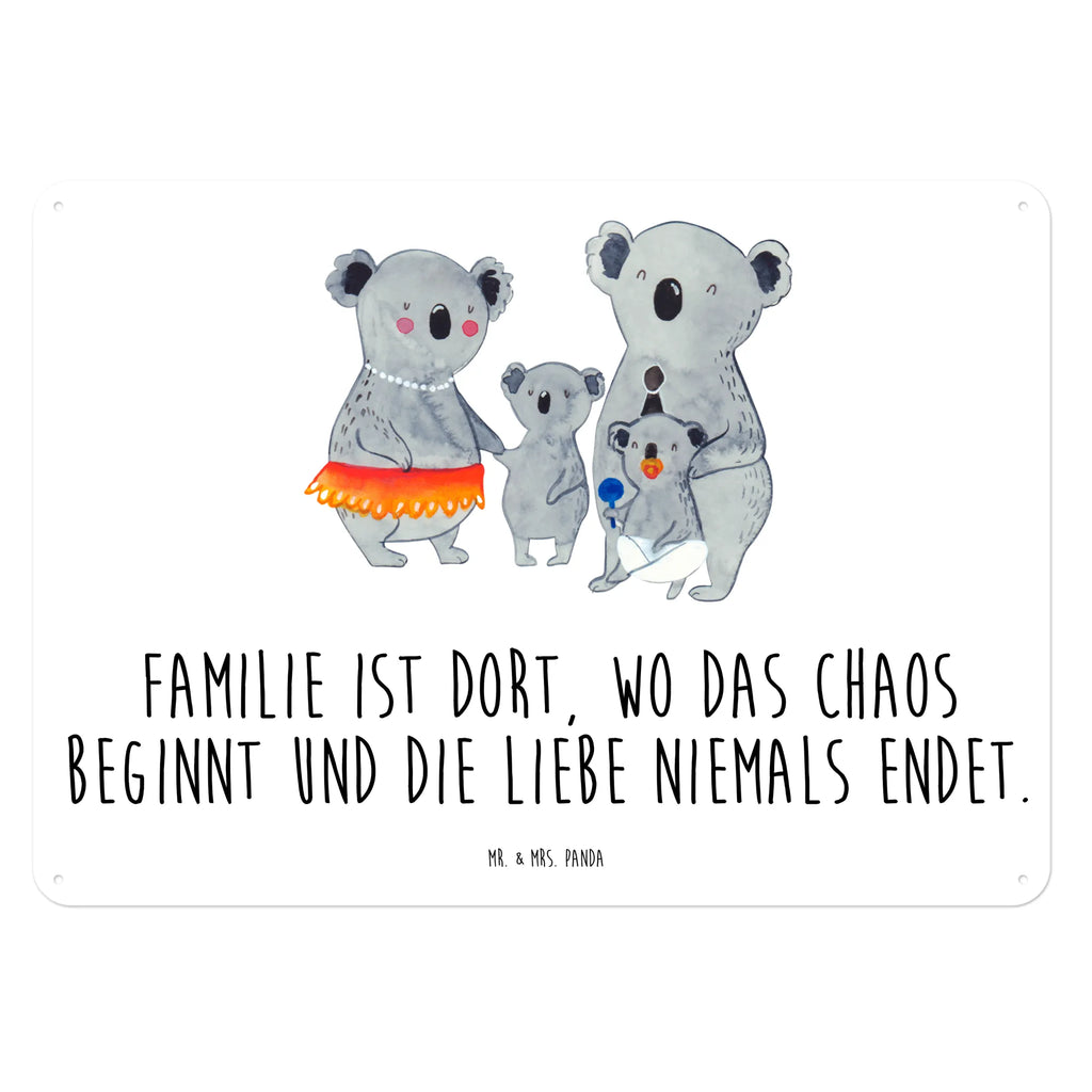 Blechschild Koala Familie Blechschild, Metallschild, Geschenk Schild, Schild, Magnet-Metall-Schild, Deko Schild, Wandschild, Wand-Dekoration, Türschild, Familie, Vatertag, Muttertag, Bruder, Schwester, Mama, Papa, Oma, Opa, Koala, Koalas, Family, Kinder, Geschwister, Familienleben