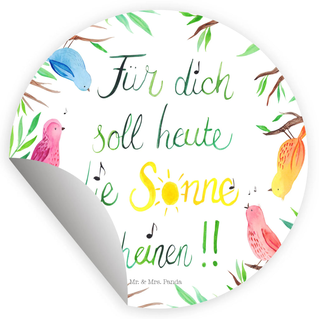 Rund Aufkleber Vögel Sonne Sticker, Aufkleber, Etikett, Blumen Deko, Frühlings Deko, Sommer Deko, Dekoration, positive Botschaft, Naturliebhaber, Outdoor, Natur, Abenteuer