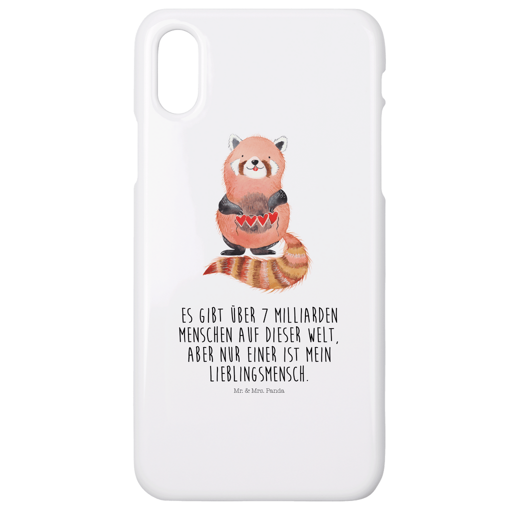 Handyhülle Roter Panda Handyhülle, Handycover, Cover, Handy, Hülle, Iphone 10, Iphone X, Tiermotive, Gute Laune, lustige Sprüche, Tiere, Panda, Liebe, Rot, Herz, Liebling, Lieblingsmensch