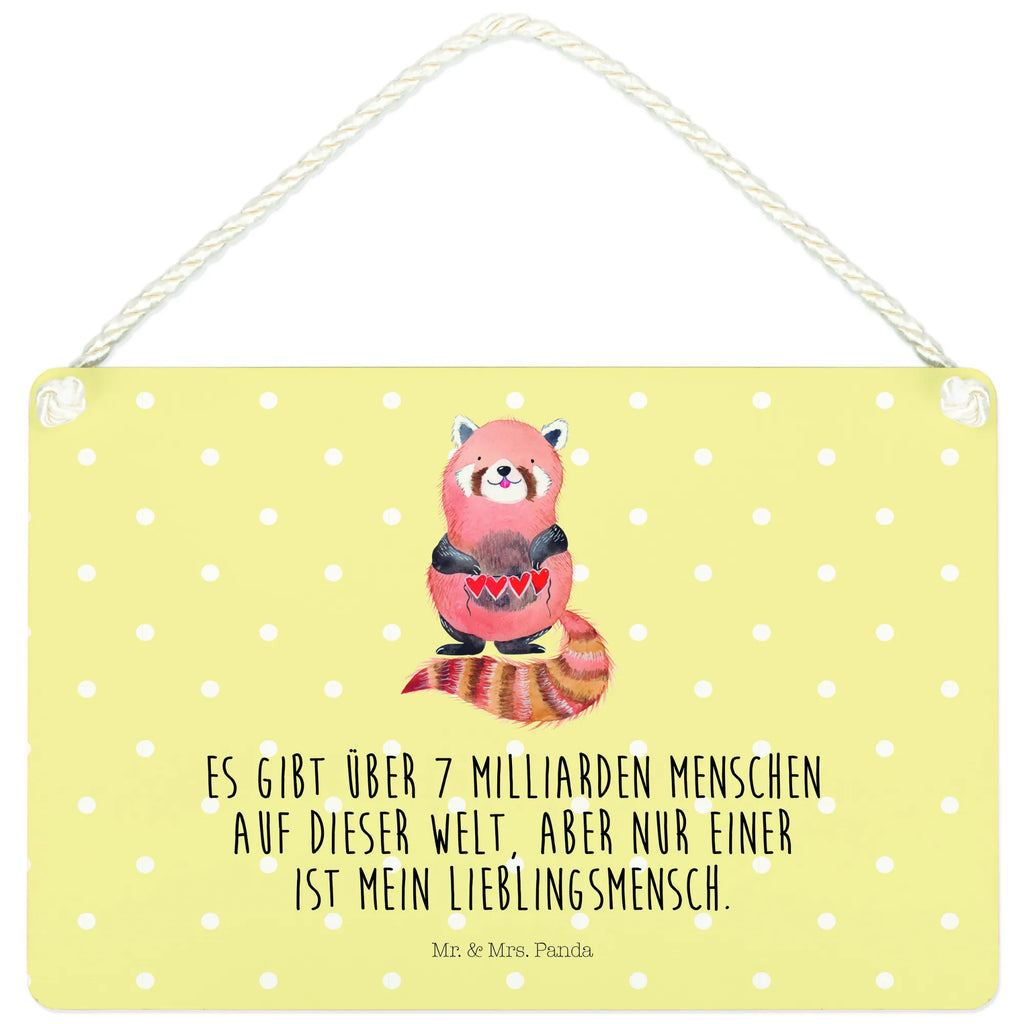 Deko Schild Roter Panda Dekoschild, Deko Schild, Schild, Tür Schild, Türschild, Holzschild, Wandschild, Wanddeko, Tiermotive, Gute Laune, lustige Sprüche, Tiere, Panda, Liebe, Rot, Herz, Liebling, Lieblingsmensch