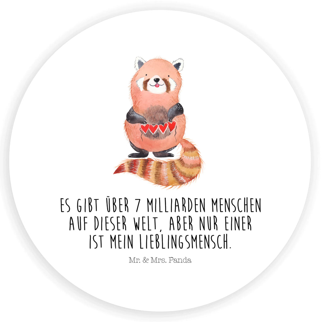 Rund Aufkleber Roter Panda Sticker, Aufkleber, Etikett, Kinder, rund, Tiermotive, Gute Laune, lustige Sprüche, Tiere, Panda, Liebe, Rot, Herz, Liebling, Lieblingsmensch