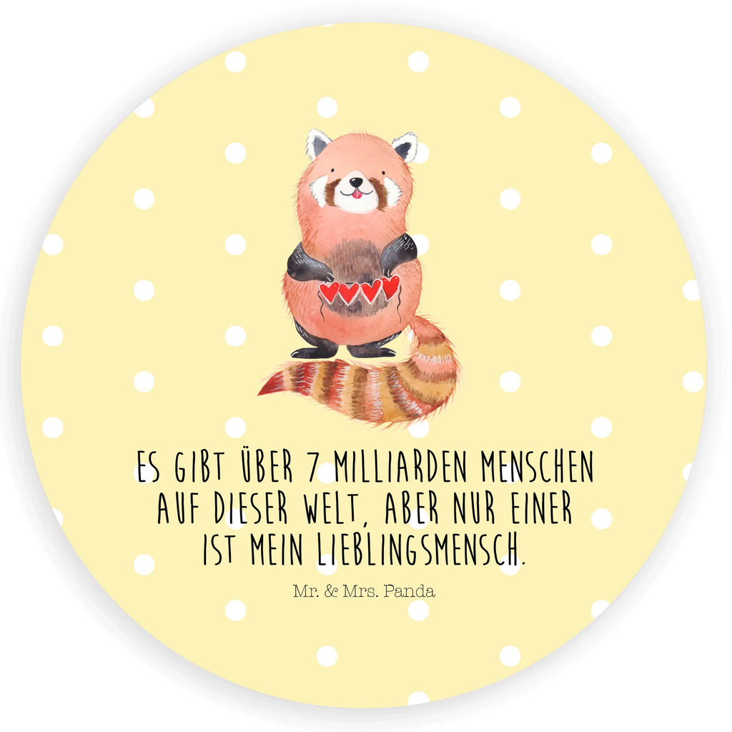 Rund Aufkleber Roter Panda Sticker, Aufkleber, Etikett, Tiermotive, Gute Laune, lustige Sprüche, Tiere, Panda, Liebe, Rot, Herz, Liebling, Lieblingsmensch