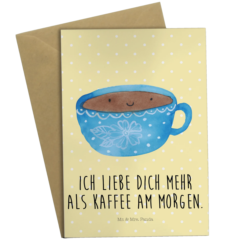 Grußkarte Kaffee Tasse Grußkarte, Klappkarte, Einladungskarte, Glückwunschkarte, Hochzeitskarte, Geburtstagskarte, Karte, Ansichtskarten, Tiermotive, Gute Laune, lustige Sprüche, Tiere, Kaffee, Tasse, Liebe, Geschmack, Genuss, Glücklich